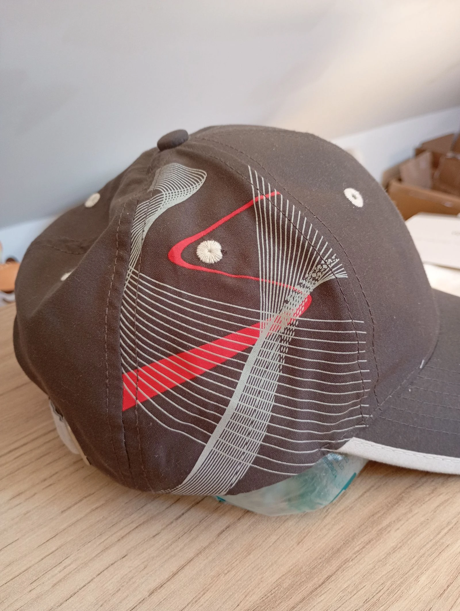 Gorra vintage ABT automobile ajustable gris y rojo – photo 4